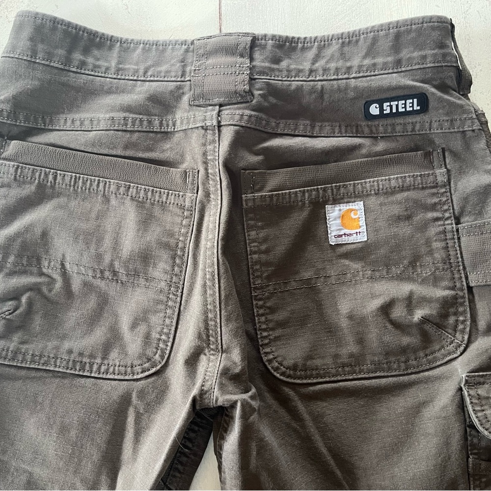 Men’s Size 30x30 Carhartt Steel Ruggedd Flex Relaxed Fit Double Front Cargo Pant